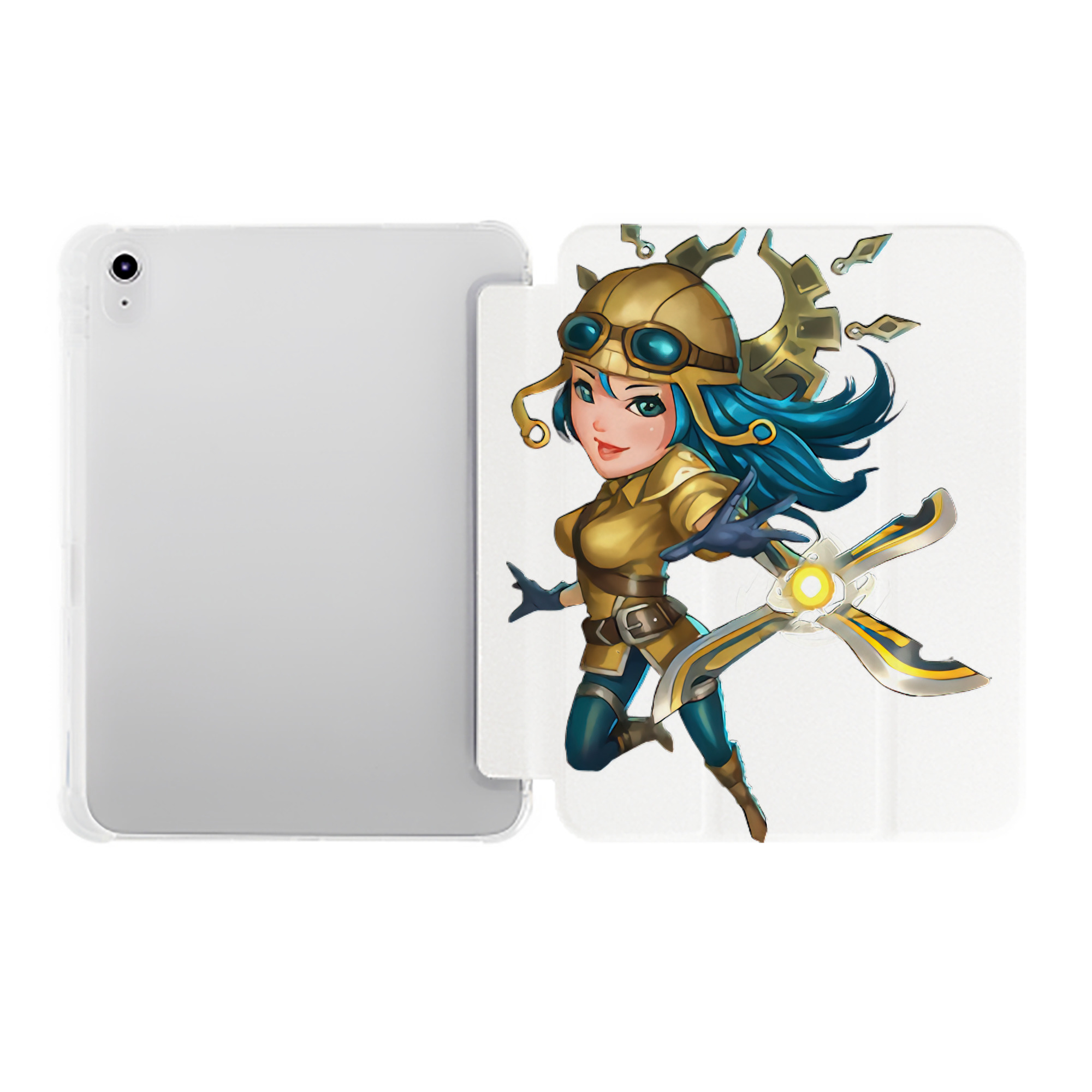 （画像用） リーグ・オブ・レジェンド League of Legends LOL IPad ケース ペン収納付き 三つ折りスタンド PUレザー×シリコン 対応機種9.5/10.5/10.9インチ